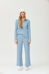 Pantalón Caebo9 punto de canalé melange